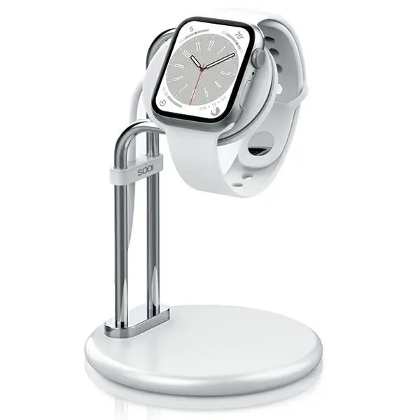 SODI Stojak do Apple Watch SAW-300 ładowanie srebrny