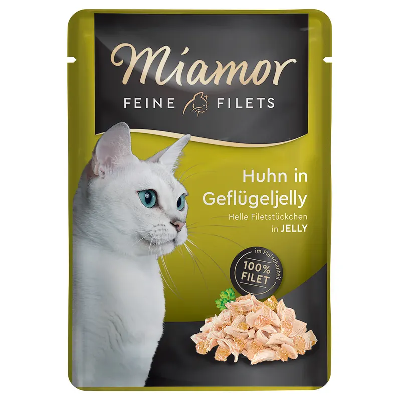 Miamor Feine Filets w saszetkach, 6 x 100 g - Kurczak z galaretką drobiową