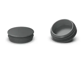 Zaślepka do profili okrągłych D-40mm, 1,0mm-2,5mm, RAL7042 (szary jasny)