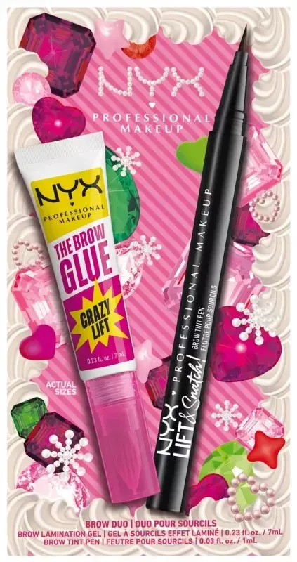 NYX Professional Makeup Brow Duo Zestaw do Makijażu Brwi Klej + Pisak 08 Espresso