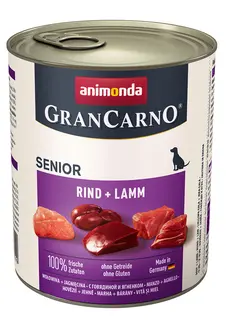 ANIMONDA GranCarno Senior Wołowina i jagnięcina - mokra karma dla psa - 800g