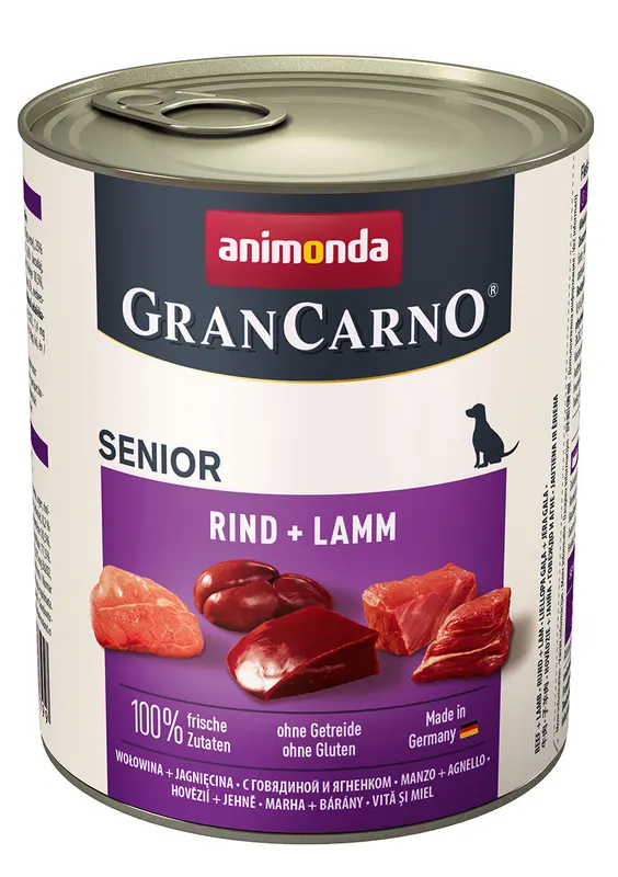 ANIMONDA GranCarno Senior Wołowina i jagnięcina - mokra karma dla psa - 800g