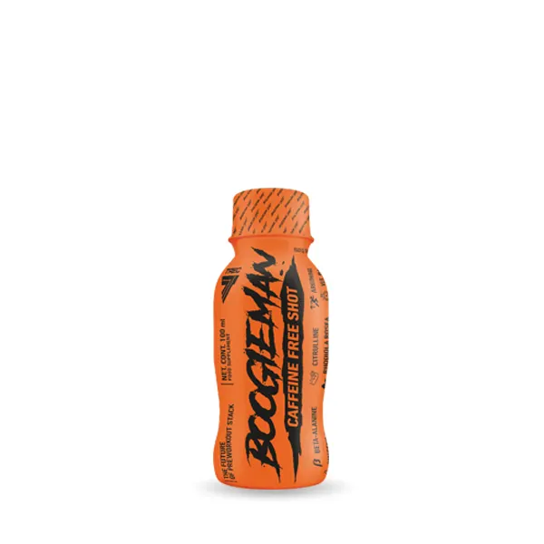 BOOGIEMAN SHOT CAFFEINE FREE | shot przedtreningowy o smaku mrożonej herbaty brzoskwiniowej - Smak mrożonej herbaty brzoskwiniowej - 100 ml