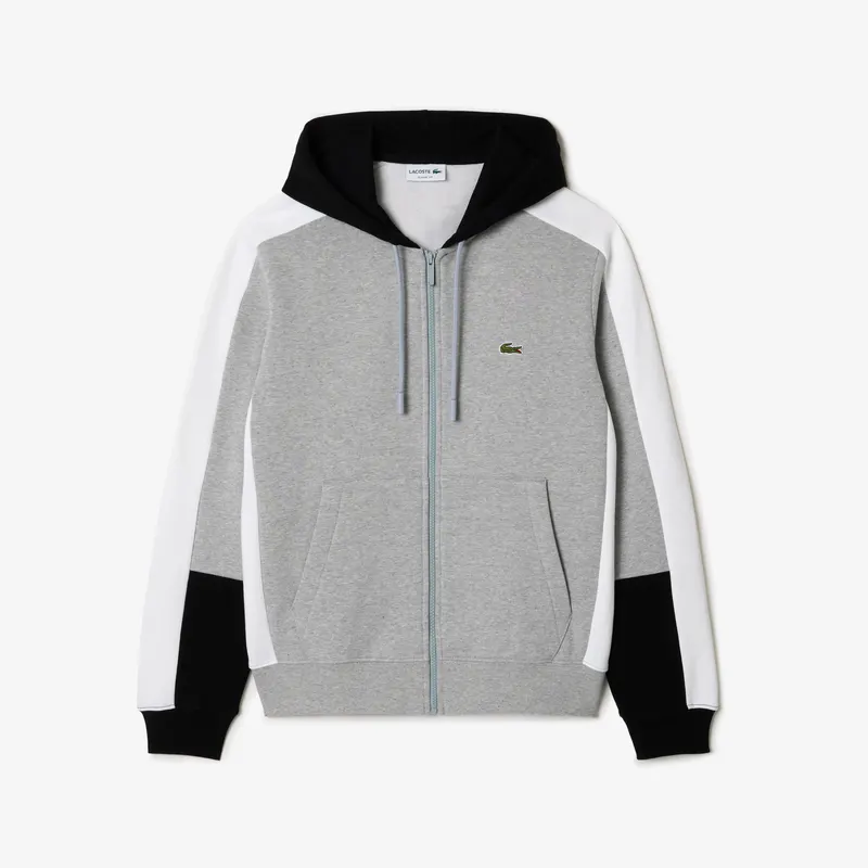 Lacoste Colourblock Jogger Hoodie Męskie Szary