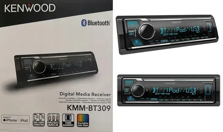KENWOOD KMM-BT309 RADIO SAMOCHODOWE BLUETOOTH MULTICOLOR MP3