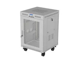 Lanberg Szafa instalacyjna rack stojąca 19 cali 15U 600x800 drzwi perforowane LCD (Flat pack) szara