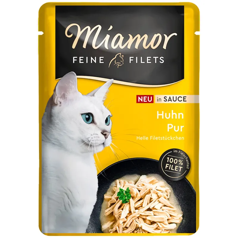 MIAMOR Feine Filets Mono Kurczak w sosie - mokra karma dla kota - 100g