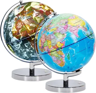 Świecący globus 23 cm mapa Niemiec LED bez kabla metalowy uchwyt