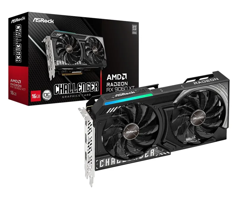 ASRock Karta graficzna Radeon RX 9060 XT CHALLENGER 16GB GDDR6 128bit 2DP/HDMI