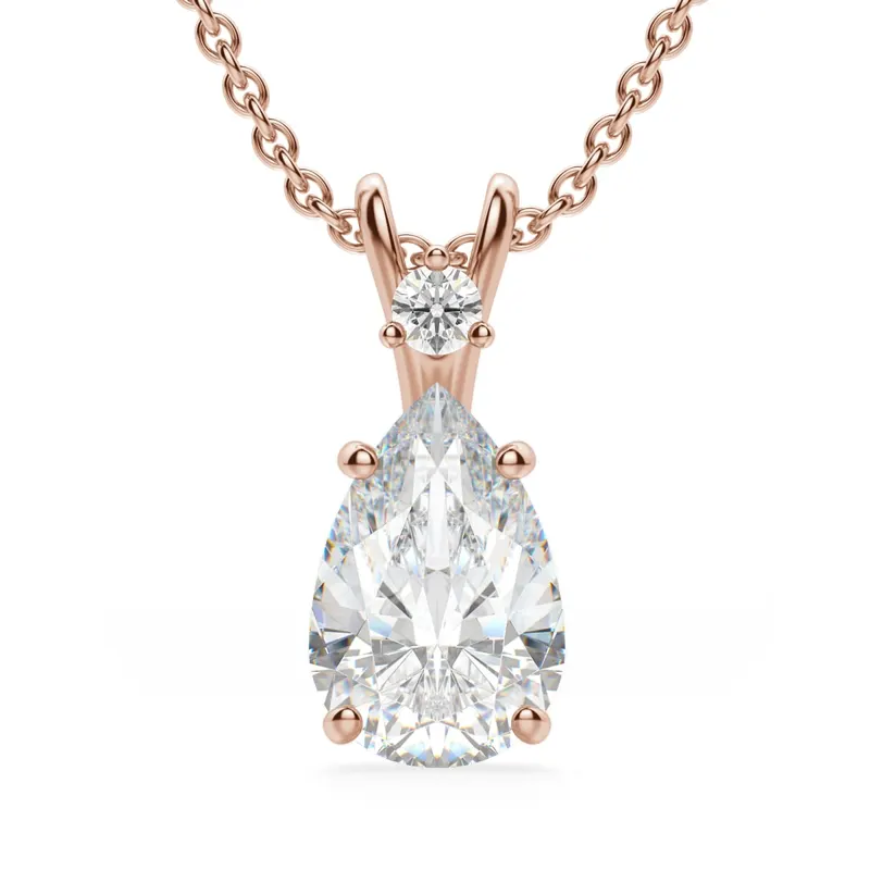 Wisiorek Isla Girl Gruszkowy 1.75 kt Laboratoryjny Diament 585 Różowe Złoto (14K)