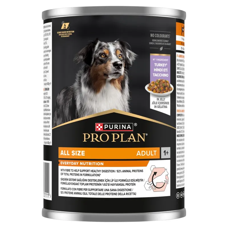 PURINA Pro Plan Everyday nutrition All size Adult Indyk w galarecie - mokra karma dla psa - 400g
