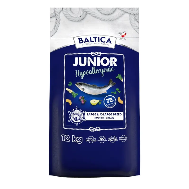 BALTICA Excellent Hypoallergenic Junior L/XL Mono Łosoś - sucha karma dla psa - 12kg