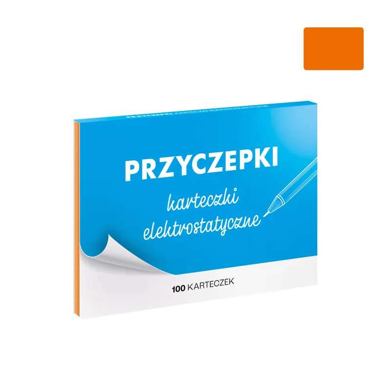 PRZYCZEPKI - pomarańczowe karteczki elektrostatyczne - 100 szt.