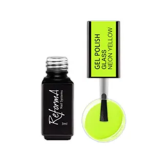 Lakier Hybrydowy - GP Glass Neon Yellow, 3 ml