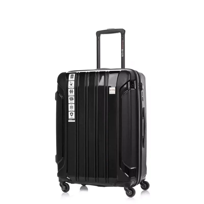 Walizka na kółkach SwissBags Tourist czarna - średnia 74-90 l