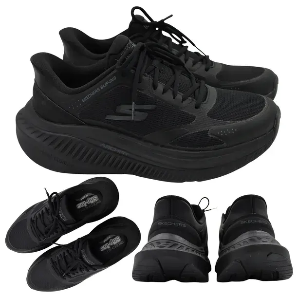 BUTY MĘSKIE SKECHERS 216351/BBK CZARNE LEKKIE WSUWANE NA CO DZIEŃ r. 45