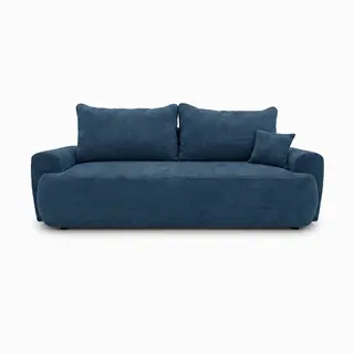 Kanapa z funkcją spania, sztruks, CORANO, 239x102x93 cm, niebieski | TYLETEGOTU