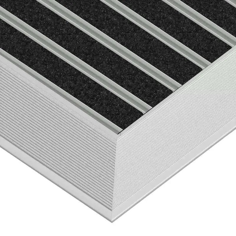 Clean ECO Ryps 60 x 90 cm - ekologiczna wycieraczka aluminiowa czarny 12 mm Profil najazdowy