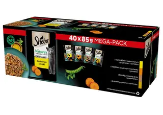 SHEBA Nature's Collection Drobiowe Smaki w galaretce Box - mokra karma dla kota - 40x85 g