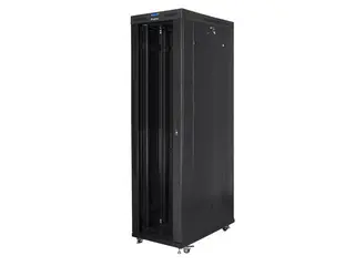 Lanberg Szafa stojąca Rack 19 cali 47U 800x1200mm, drzwi szklane LCD (FLAT PACK) czarna