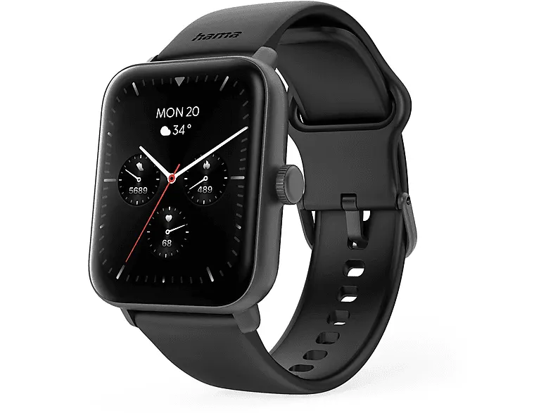 Smartwatch HAMA 6010 GPS Prostokątny Czarny