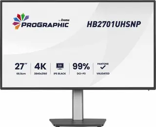 IIYAMA Monitor 27 cali ProGraphic HB2701UHSNP-B1 4K,IPS BLACK 2.0,450cd,VESA USB-c dock(PD:96W),HDMI,DP,DAISY/CHAIN,4xUSB,RJ45,3000:1,sRGB:100%,DCI-P3