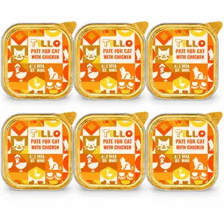TILLO Pasztet Kurczak - mokra karma dla kota - 6x100g