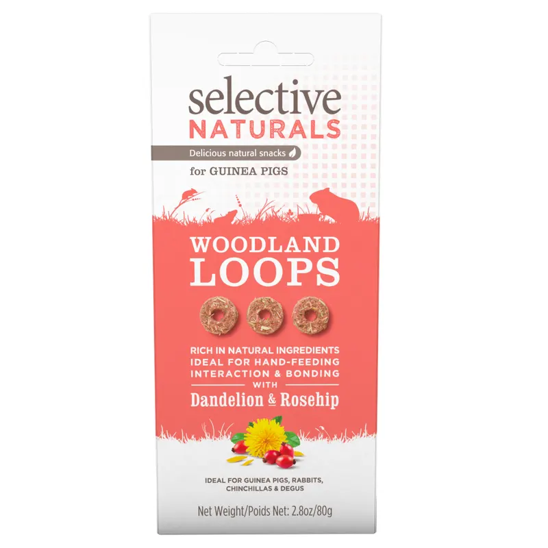 Selective Naturals Woodland Loops dla świnek morskich - 80 g