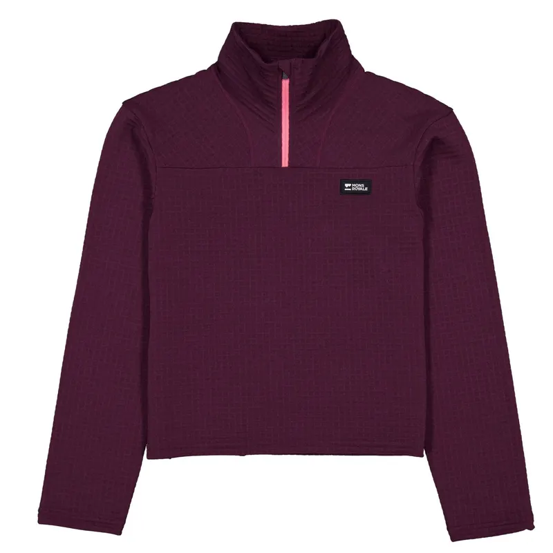 Mons Royale Offgrid Merino Fleece Long Sleeve, bluza polarowa, damska, fioletowa