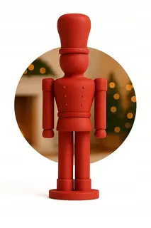 Dziadek do orzechów- Dekoracja Świąteczna 3D wys 20,9 cm (wzór gładki)