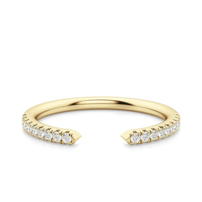 Obrączka Ślubna Vault Accented Laboratoryjny Diament 585 Żółte Złoto (14K)