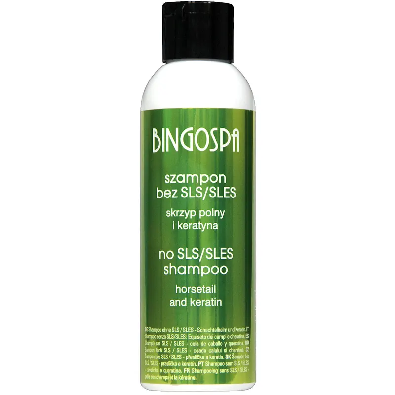 Szampon bez SLES/SLS ze skrzypem polnym i keratyną 150 ml BINGOSPA