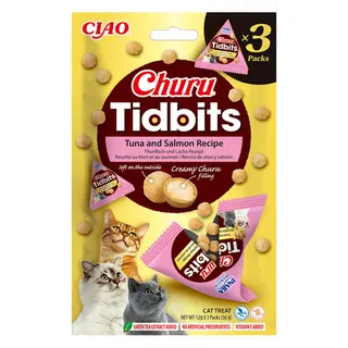INABA Churu Tidbits Tuńczyk z łososiem - przysmak dla kota - 3x12g