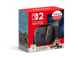 Konsola NINTENDO Switch 2 Black + Mario Kart World (do pobrania) Czarny