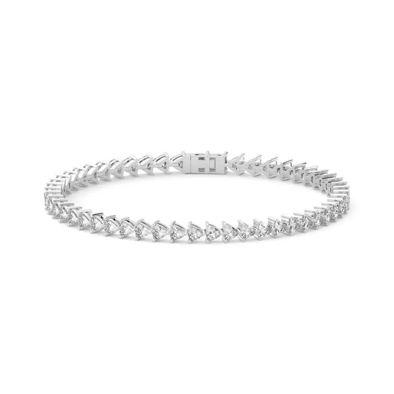 3 Prong Trillion Tenisowa Bransoletka s Laboratoryjnym Diamentem 5.50 krt z białego złota pr. 14K (585)
