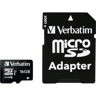 Verbatim Karta pamięci microSDHC 16GB Class10 UHS-I + Adapter