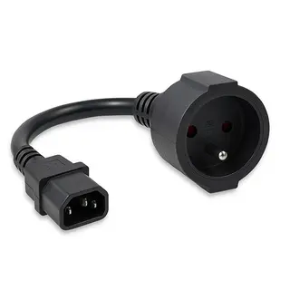 Qoltec Adapter IEC 320 C14 / FRENCH | 0.15m