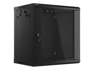 Lanberg Szafa instalacyjna wisząca 19 12U 600X450mm czarna (drzwi szklane)