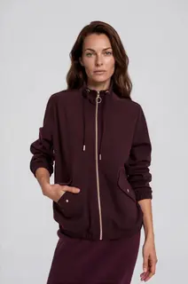 Rozpinana bluza burgundowa