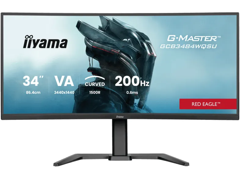 Monitor IIYAMA G-Master GCB3484WQSU-B2 Red Eagle VA 0.6ms 200 Hz FreeSync Premium HDR400 Czarny