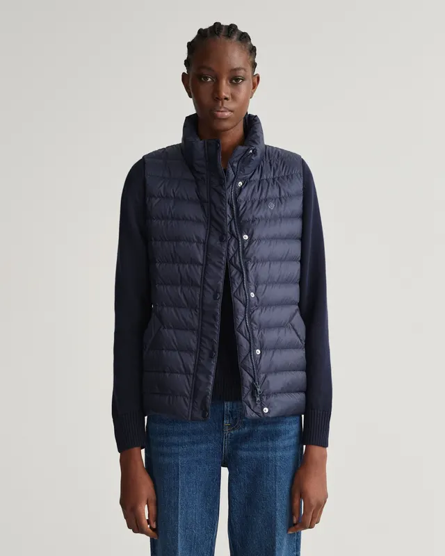 Gant Bezrękawnik Damski Slim Fit Granatowy