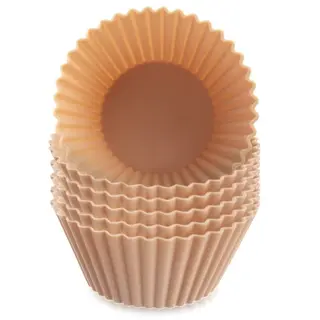 Foremki do muffinek silikonowe beżowe 6,5 cm 6 szt.