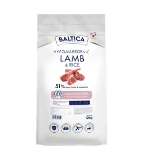 BALTICA Nutraceutic Hypoallergenic Mono Lamb & Rice M - sucha karma dla psa - 12kg