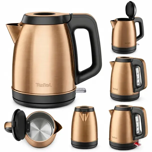 Czajnik elektryczny Tefal KI280G10 2400 W 1,7 l żółty/złoty
