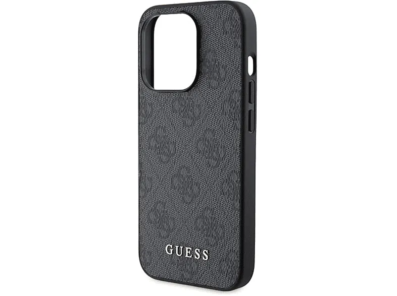 Etui GUESS 4G Metal Gold Logo na iPhone 15 Pro 6,1 cala Szary GUHCP15LG4GFGR