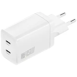4smarts Ładowarka sieciowa PDPlug Dual 45W 2xUSB-C Biała