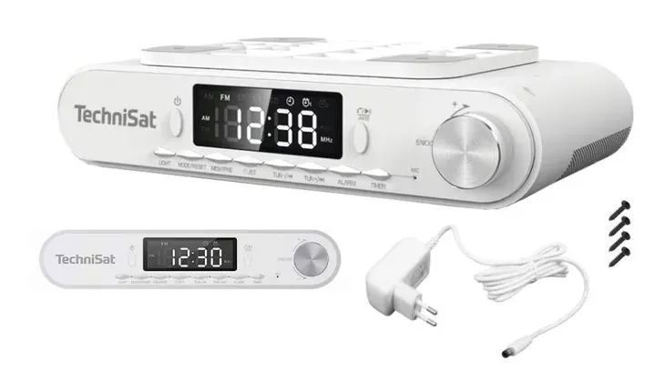 Radio Podszafkowe Kuchenne Bluetooth FM 5W LED Białe KitchenRadio