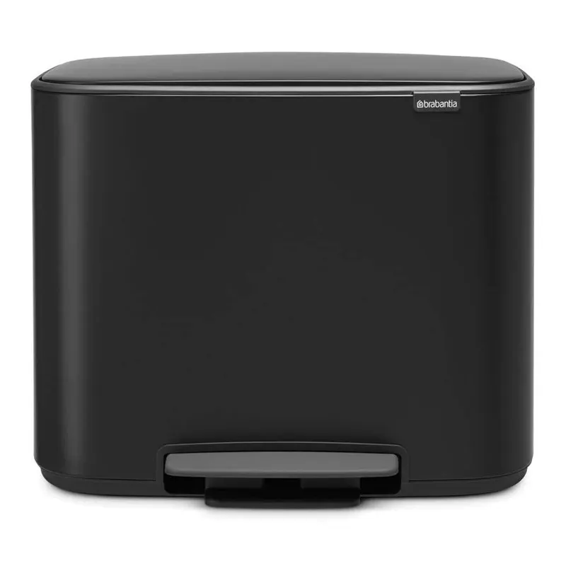 Kosz na śmieci kuchenny 11+23l Brabantia Bo Pedal Bin czarny mat