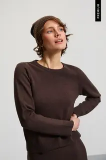 Czapka beanie brązowa