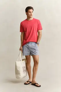 Gant Szorty Kąpielowe Męskie W Paski Regular Fit Niebieskie